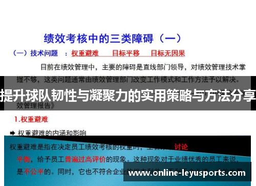 提升球队韧性与凝聚力的实用策略与方法分享 提升球队韧性与凝聚力的实用策略与方法分享
